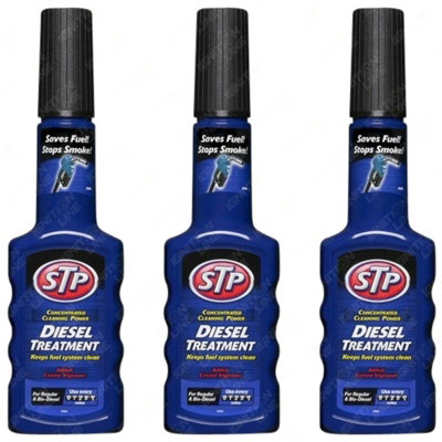 3 x STP Diesel Treatment Fuel System Cleaner Reduce Emissions Saves Fuel 200ml