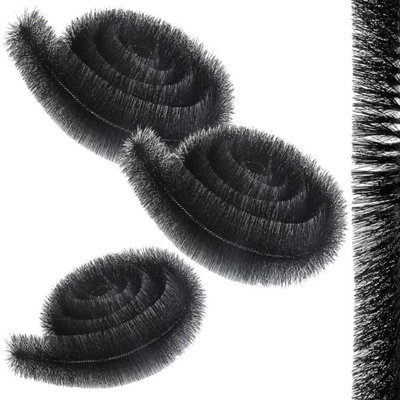 3 x Strong Black Moss Leaf Drain Down Pipe 4m x 100mm Gutter Cleaning Unblocking Brush Tool