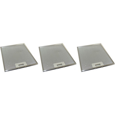 3 x Universal Cooker Hood Metal Grease Filter 258mm x 318mm by Ufixt