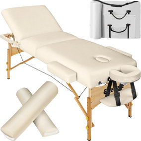 3 Zone Massage Table Somwang w/ Bolster Set - beige