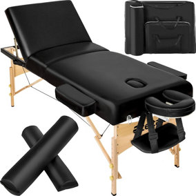 3 Zone Massage Table Somwang w/ Bolster Set - black
