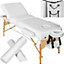 3 Zone Massage Table Somwang w/ Bolster Set - white