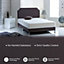 3 Zone Mattress, 15 cm, High-Memory Foam Mattresses with Cleanable Cover, Regular, 4FT Small Double 120 x 190 cm