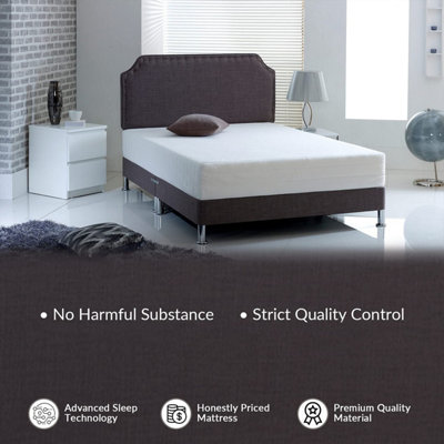 Zinus Mattress Protector 135 x 190 cm, Height 5 cm, Cooling Gel Mattress Memory Foam Mattress