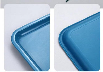 30.5X23cm blue plastic serving tray Rectangular decorative storage