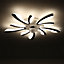 30.7'' Dia Creative Black LED Ceiling Fan Light with Remote Control