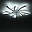 30.7'' Dia Creative Black LED Ceiling Fan Light with Remote Control