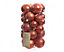 30 Autumn Red Christmas Tree Baubles