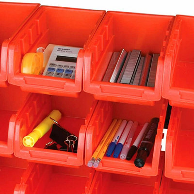 30-Bin Wall Mount Parts Rack/Storage for Nuts, Bolts, Screws, Nails ...
