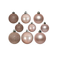 30 Blush Pink Christmas Tree Baubles