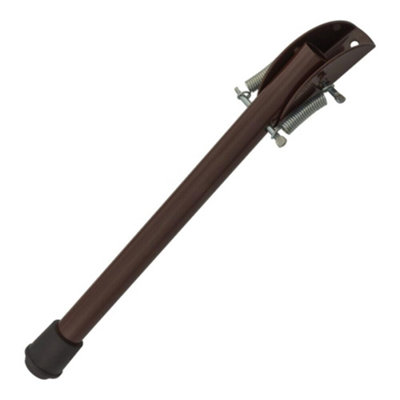 30 cm / 12 in Brown Kick Down Door Stop - Keep The Door Stay Open for Gate, Home, Office - Metal Door Stopper with Rubber Bumper