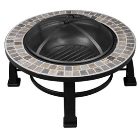 30" Deluxe Traditional Style Fire Pit with Slate Top - DG111