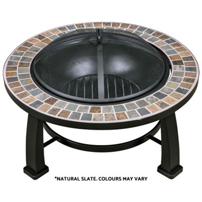 30" Deluxe Traditional Style Fire Pit with Slate Top - DG111 - 5
