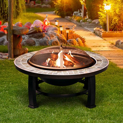 30" Deluxe Traditional Style Fire Pit with Slate Top - DG111 - 7
