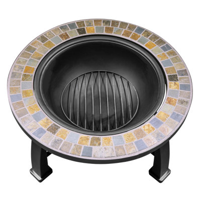 30" Deluxe Traditional Style Fire Pit with Slate Top - DG111 - 8