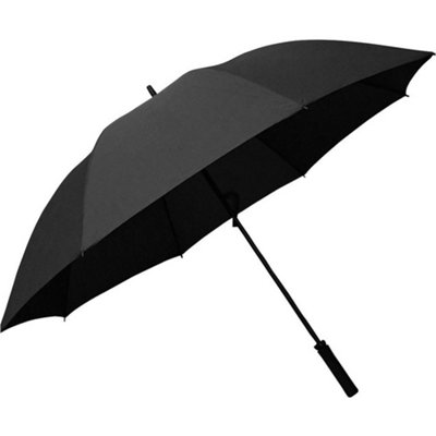 30" Fiberglass Golf Umbrealla - BLACK - Comfort Handle & Lightweight Brolly