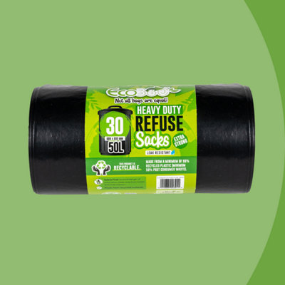 30 Heavy Duty Refuse Sacks Black Bin Liners / Bin Bags