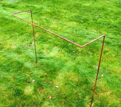 30 Inches Straight Border Support Rust (Pack of 4) - Steel - L20.3 x ...