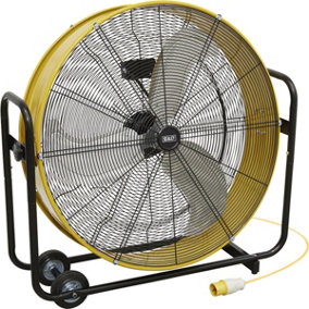 30" Industrial High Velocity Drum Fan - 2 Speed Settings - Wheeled Stand - 110V