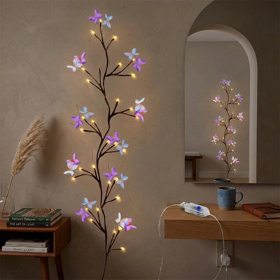 30 LED Enchanted Willow Vine Light Indoor Outdoor Waterproof Decor with ...