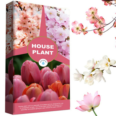 30 Litre (3 x 10 Litres) House Plant Compost Ideal For Indoor & Outdoor For Healthy Leaves & Plants With Added Nutrients