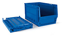 30 Litre Stackable Folding Shelf Bins 275h x 303w x 500d mm Pack of 8