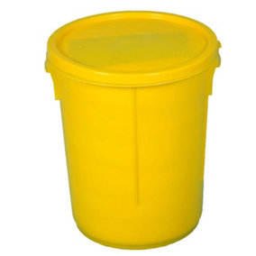 30 Litre Yellow Plastic Bin with Lid