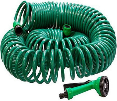 30 Metre Coil 30M 100Ft Retractable Garden Hose Reel Pipe With Spray Gun  Nozzle