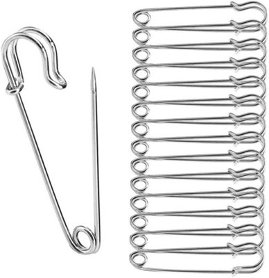 30 Pack Large Safety Pins 2 Inch Strong Stainless Steel Pins for Heavy ...
