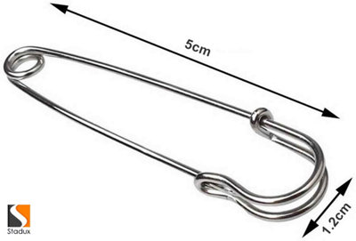 30 Pack Large Safety Pins 2 Inch Strong Stainless Steel Pins for Heavy ...