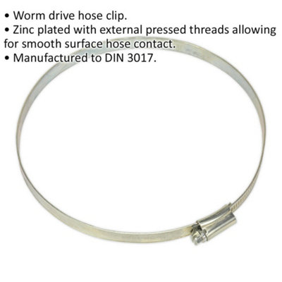 30 PACK Zinc Plated Hose Clip - 140 to 160mm Diameter - External ...