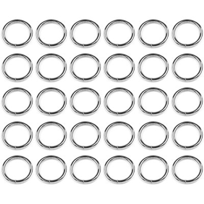 30 Pcs Buckles Set for 25 mm / 1" Webbing Strap, 30 x O Rings, Metal, Silver, Bag Making, Accessories, Straps, DIY, Crafts
