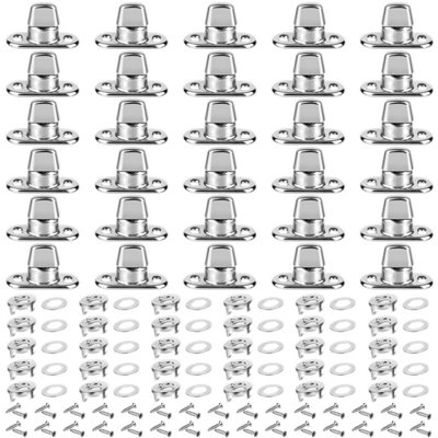 30 piece set of twist lock fasteners with rotating knob holes and studs ...