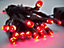 30 Red LED Outdoor Waterproof Battery 8 Multi-Function String Lights with Timer