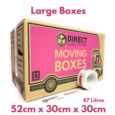 30 STRONG LARGE CARDBOARD STORAGE PACKING MOVING HOUSE BOXES WITH ...