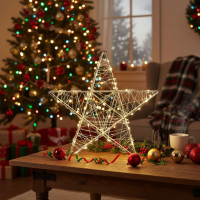 30 Warm White Christmas LED Star Light - Battery Operated