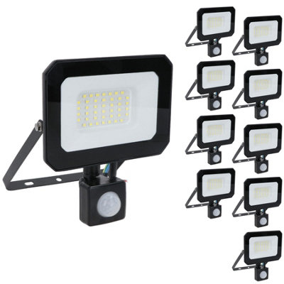 30 Watt LED Mini Floodlight With Sensor Lighting 2400 Lumens IP65 ...