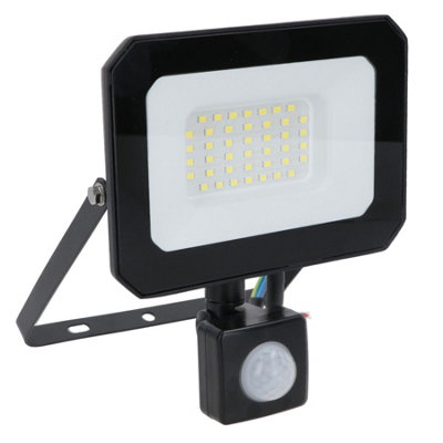 30 Watt LED Mini Floodlight With Sensor Lighting 2400 Lumens IP65 ...