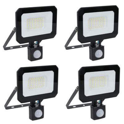 30 Watt LED Mini Floodlight With Sensor Lighting 2400 Lumens IP65 ...
