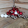 30 x 6cm Christmas assorted Red White Silver Glitter, Matte, Shiny Baubles Tree Decoration