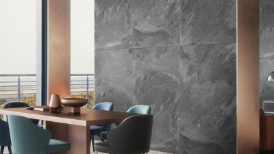 30 x Gexo Steel Slate Effect Matt Porcelain Indoor Wall & Floor Tiles ...