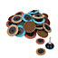 30 x Mixed Grit Type R Roloc Conditioning Quick Change Sanding Discs & Arbor