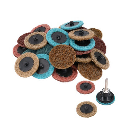 3 Mini Flap Discs Quick Change Sanding Disc- 30 Pack - 36 Grit