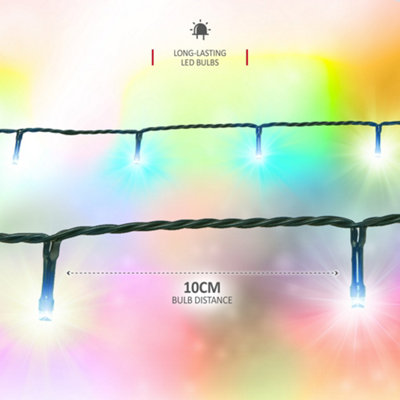 300 LED 30M Fairy String Lights Outdoor and Indoor Plug In - Multi Colour - 3