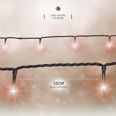 300 LED 30M Fairy String Lights Outdoor and Indoor Plug In - Warm White - 3