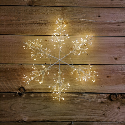 300 LED 40cm Microbrights Snowflake Christmas Silhouette in Warm White