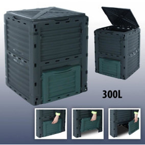 300 litre Garden Composter Eco Compost Converter Recycling Soil Storage Bin Waste Box