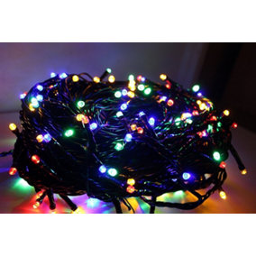 300 Multi-Coloured LED Outdoor Waterproof Battery 8 Multi-Function String Lights with Timer