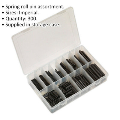 Buy 300 Pack of Assorted Slotted Spring Pins - Black Imperial Roll Pin ...