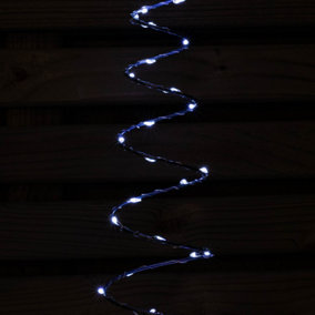 300 Set of 4 Light up Silver Spiral Shaped Christmas Tree Garden Path Lights with 200 White LEDs